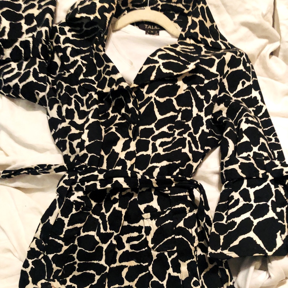 Black & White Classic Trench Style Jacket
